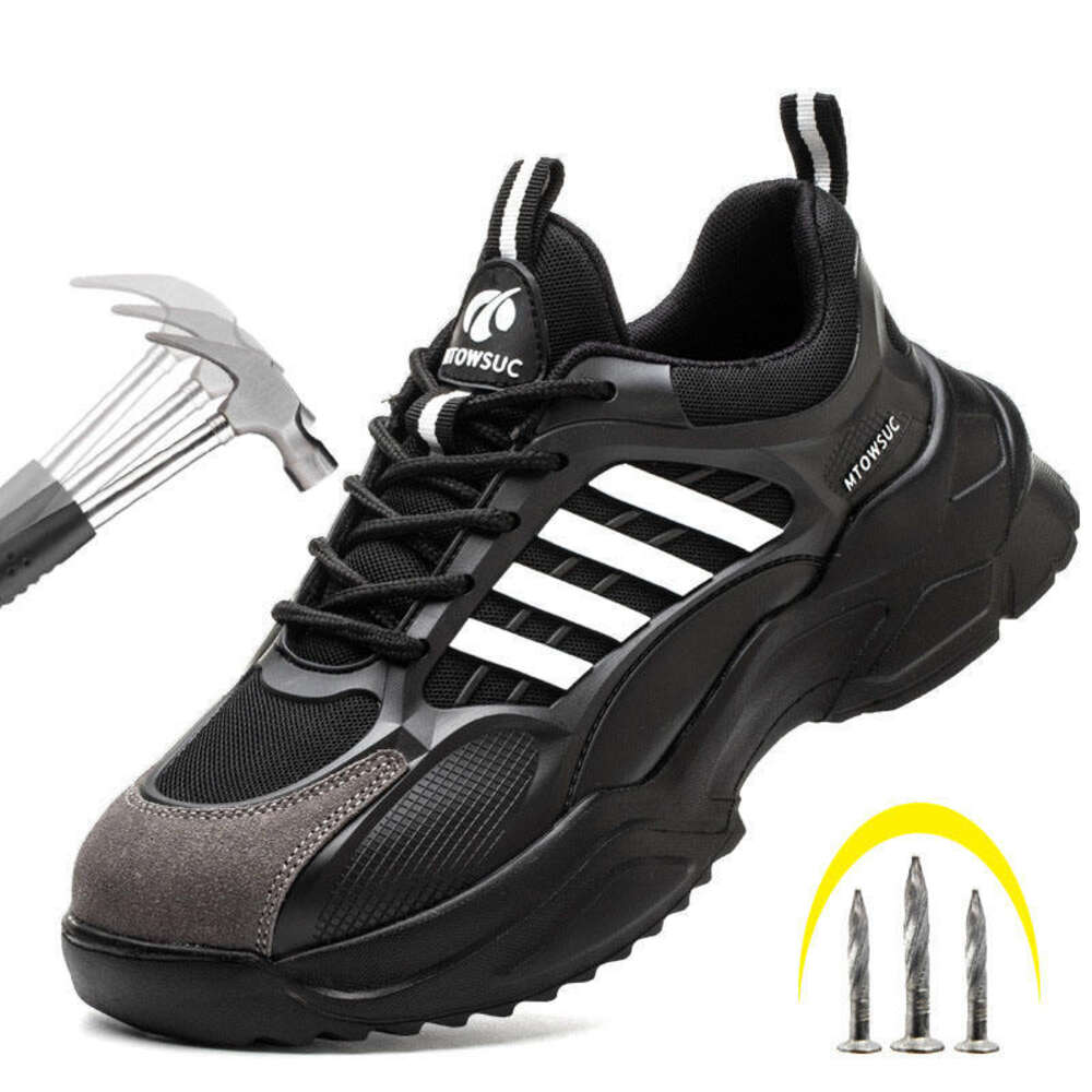 2023 best-selling breathable lightweight shoes, anti-skid and wear-resistant safety shoes for men