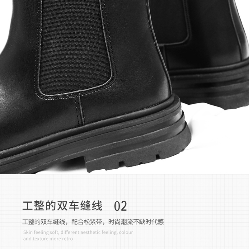 Winter Boots Men Leather Boots Shoes Platform Outdoor Luxury Brand Black Motorcycle Boots High Quality Military Chelsea Boots