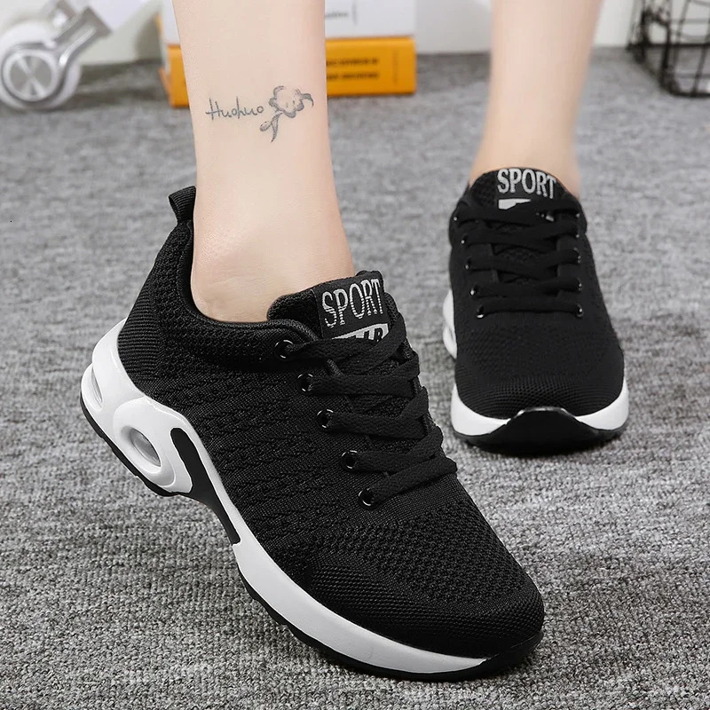 Womens Trainers Casual Mesh Sneakers Pink Women Flat Shoes Lightweight Soft Sneakers Breathable Footwear Womens Running Shoes 240612