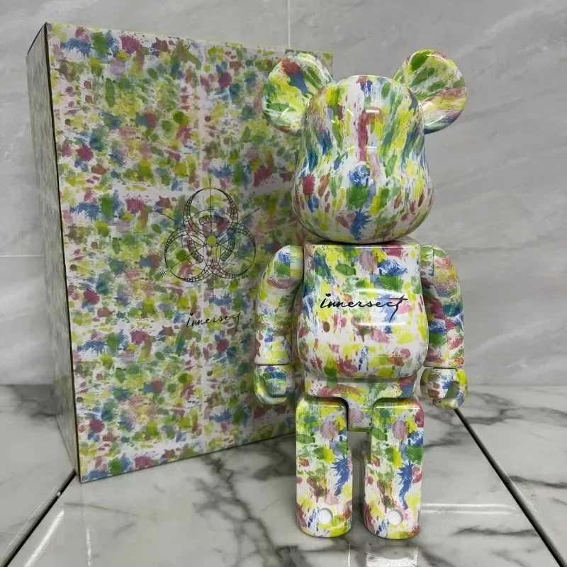 Decorative Objects Figurines Bearbrick Bear Sculpture Nordic Furniture Art Cartoon Toys Ornaments Home Accessories Interior Living Room Decoration Gif