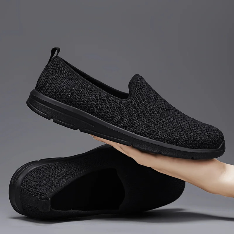 Mens shoes mesh sports shoes husbands slip on casual shoes comfortable and soft walking shoes moms shoes mens shoes sports shoes size 240611