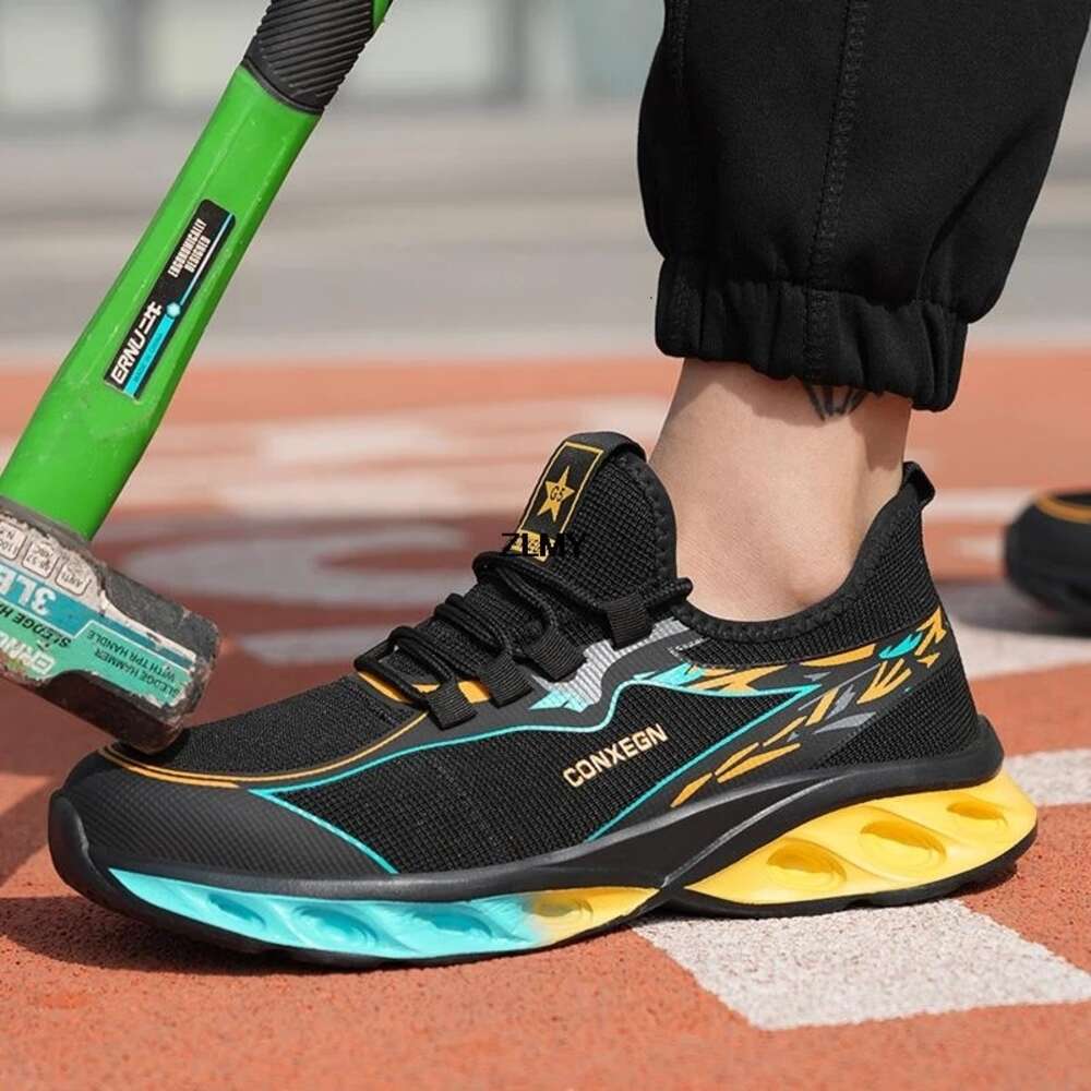 Fashion Steel Toe Sneaker Puncture Proof Industrial Man Breathable Work Safety Shoes