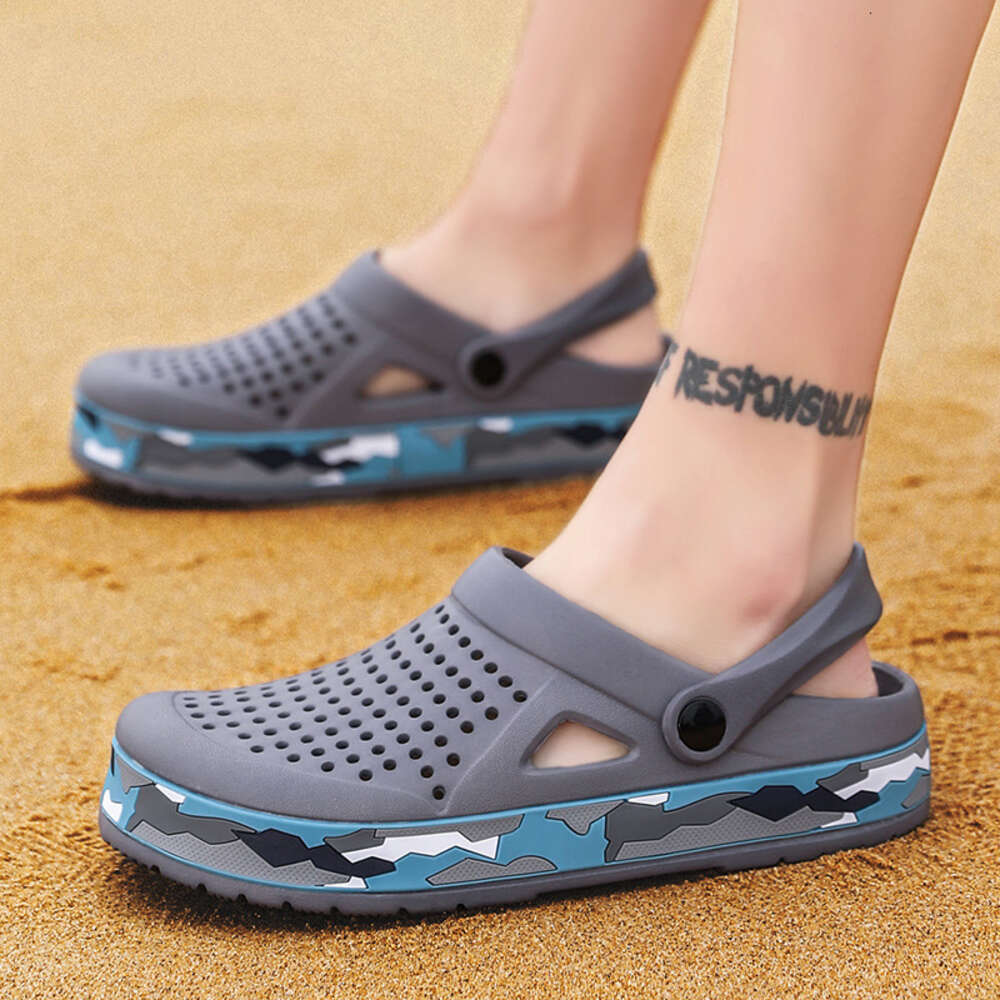 Hot selling summer men's beach custom outdoor EVA sandals breathable Cross garden shoes