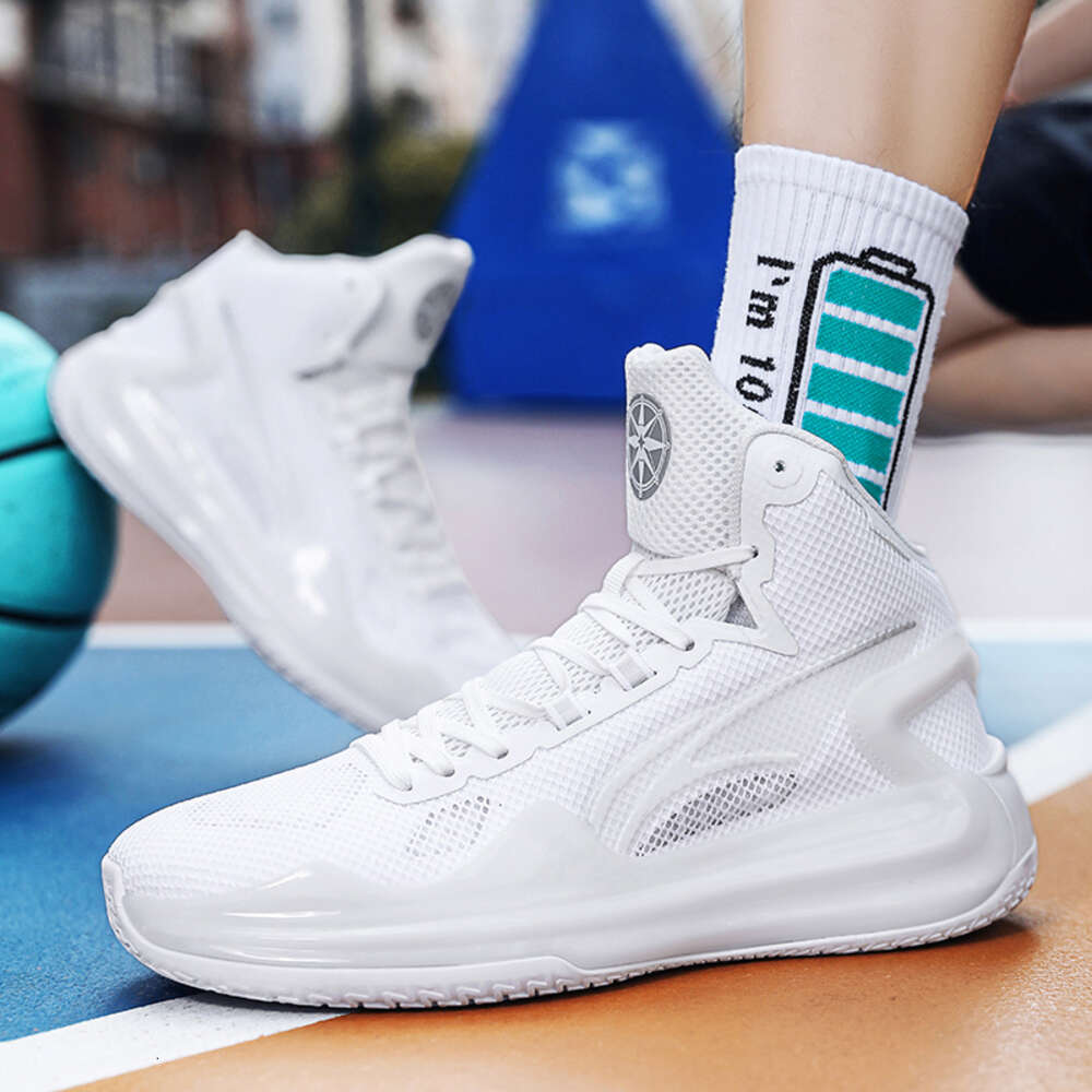 2023 New Fashion high quality Sneakers Anti-skid High-top Couple Custom Brand Breathable Men Basketball Shoes