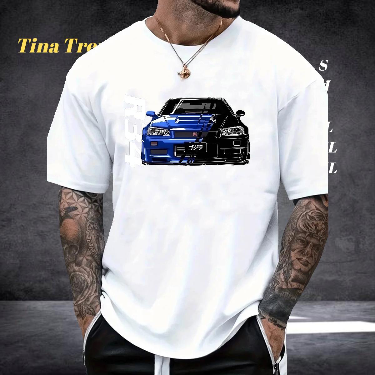 Soft Men Clothes T-Shirt Short Sleeve Cotton O-Neck Daily Outfit T Shirt For Man DIY Printed Casual New Tee Shirt