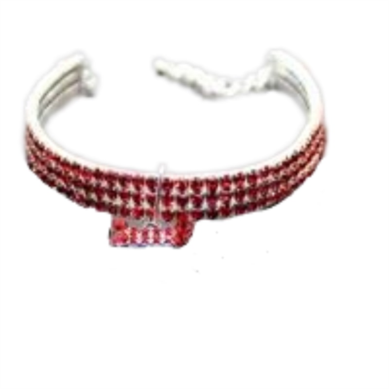 Neck Jeweled Bling Rhinestone Dog Collars Crystal Dia Collar Size S/M/L Pet Supplies