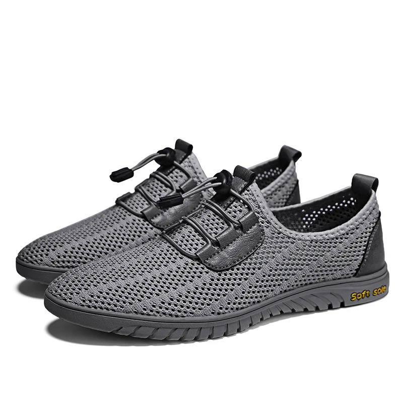 Summer Breathable Casual Mens Shoes Business Mesh Dress Mens Shoes Sports Shoes Soft Apartment Selling Summer Casual Shoes Moccasins 240611