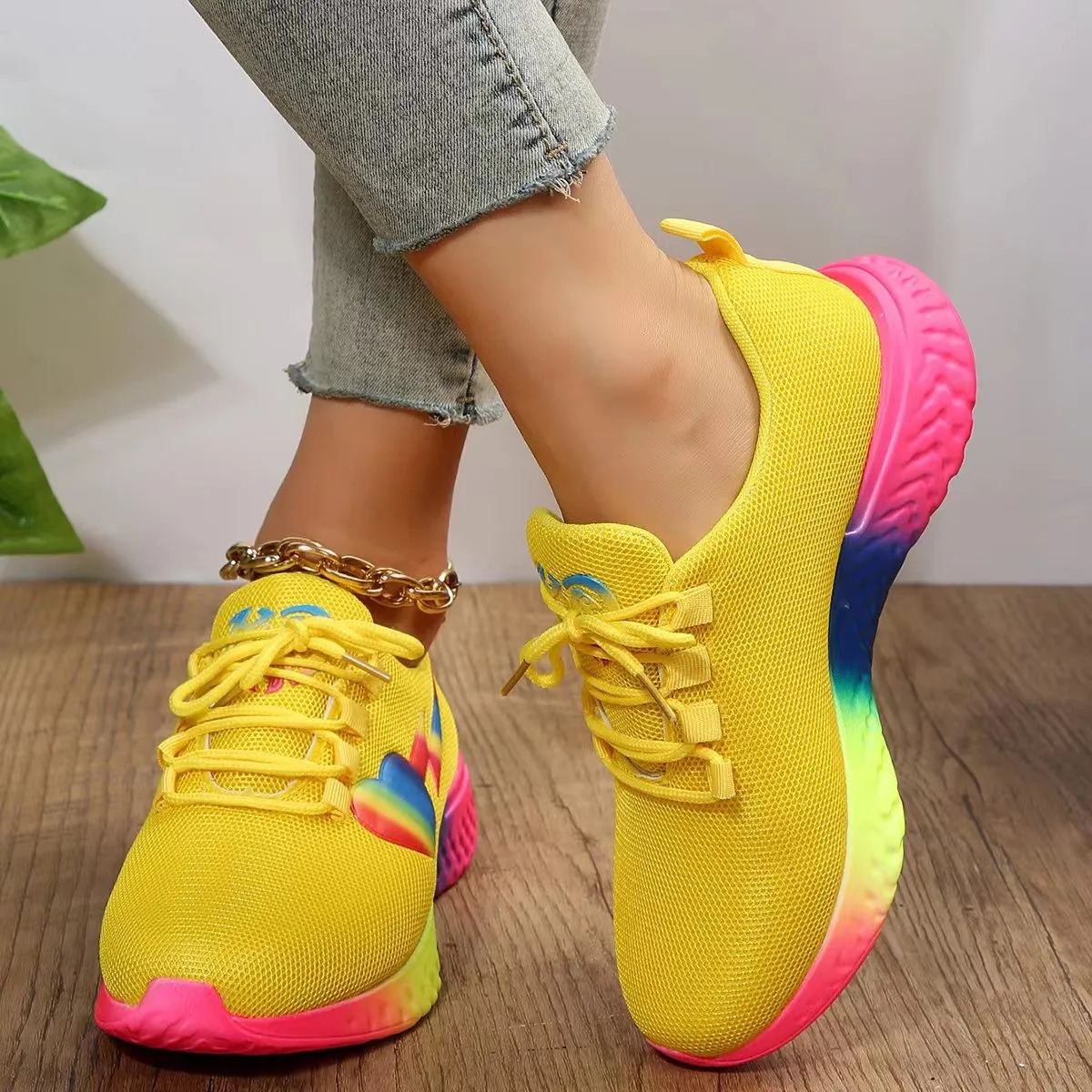 Feiwei shoes womens low heel 2024 summer and autumn round toe platform sole Oxford shoes microfiber cross-strap sneakers 240611