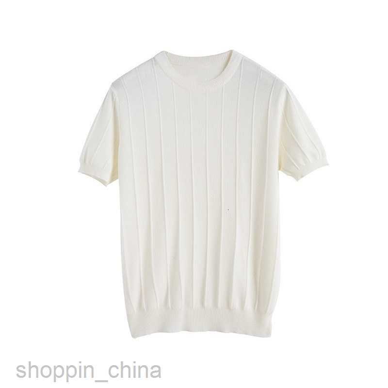 Men's T Shirts Luxury Knitted T-shirt for Man Summer New Round Neck T-shirt Half Sleeved Men Short Sleeve Thin Bottom Shirt Sweater tees tops