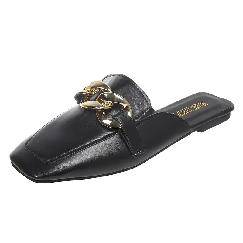 These fashionable slippers are comfortable breathable and elegant for womens summer flip flop slipper chains square toe slippers sandals for womens we