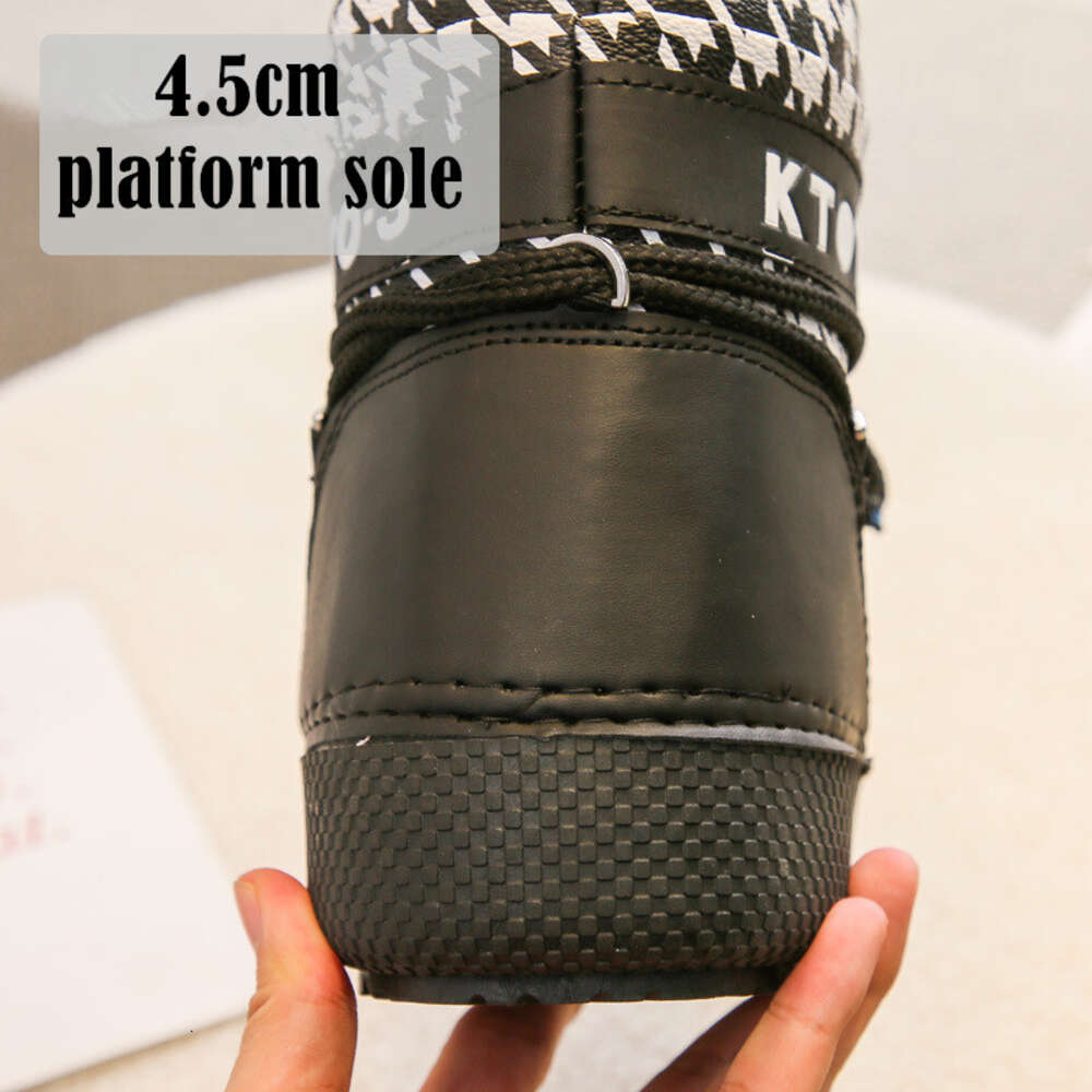 Brand Design Lace-Up Snow 2024 Winter Women Platform Non-Slip Waterproof Leather Ski Female Thick Warm Cotton Boots