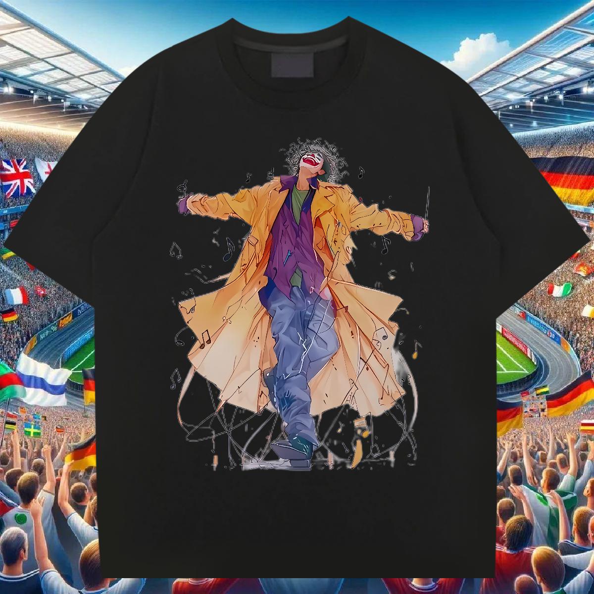 Designer Men Clothes T-Shirt Breathable Crew Neck Cotton Sport T-Shirts Plus Size Cartoon Classic Casual Tops