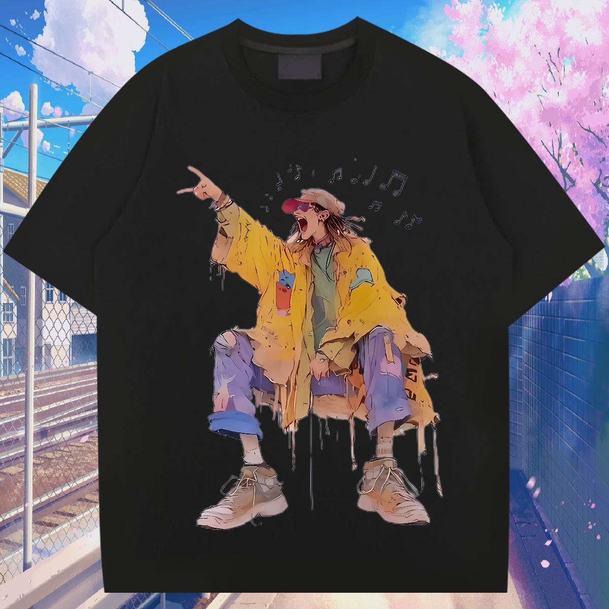 Designer Fashion T-Shirts Custom Anime Men Tops Tees Casual Daily Wear Breathable Crew Neck Comfortable Tops Shirt