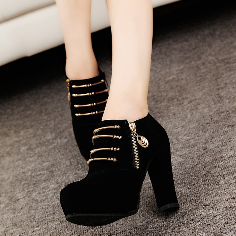 2022 New Autumn Ankle Boots for Women Platform High Heels Shoes Woman Short Booties Casual Faux Suede Chelsea Boot Botas Mujer