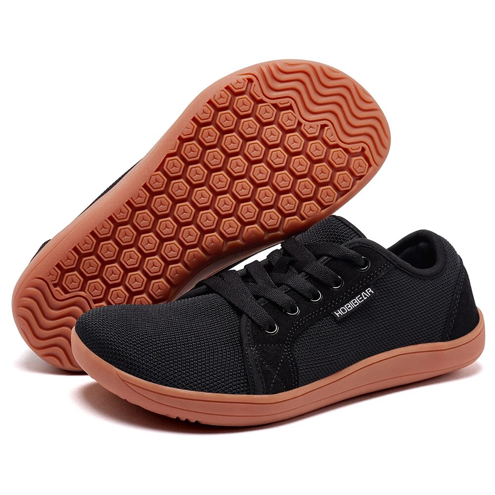 HOBIBEAR Wide Barefoot Shoes for Womens Mens Outdoor Trail Running Zero Drop Casual Sneaker