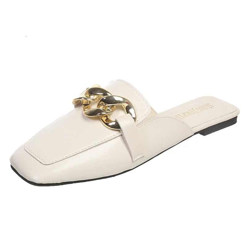 These fashionable slippers are comfortable breathable and elegant for womens summer flip flop slipper chains square toe slippers sandals for womens we