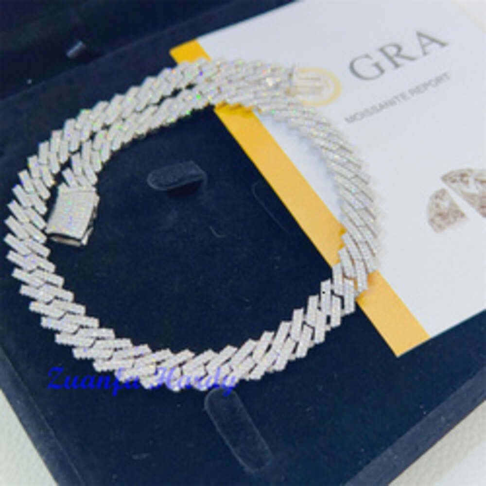 Custom Diamond Hiphop Jewelry 6mm 8mm 10mm 12mm 135mm 15mm Necklace Vvs Gra Certified Moissanite 14k Gold Cuban Link Chain