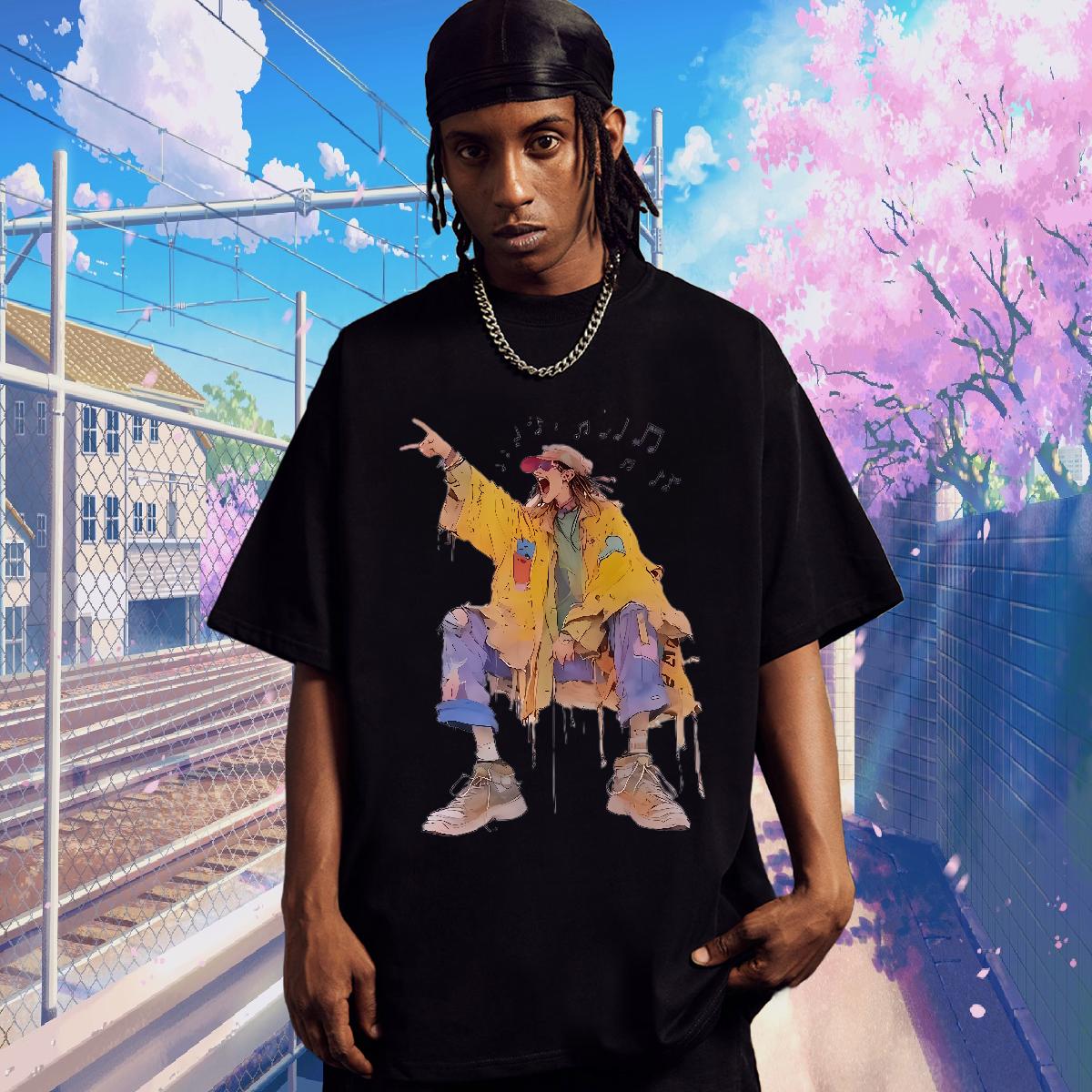 Designer Fashion T-Shirts Custom Anime Men Tops Tees Casual Daily Wear Breathable Crew Neck Comfortable Tops Shirt