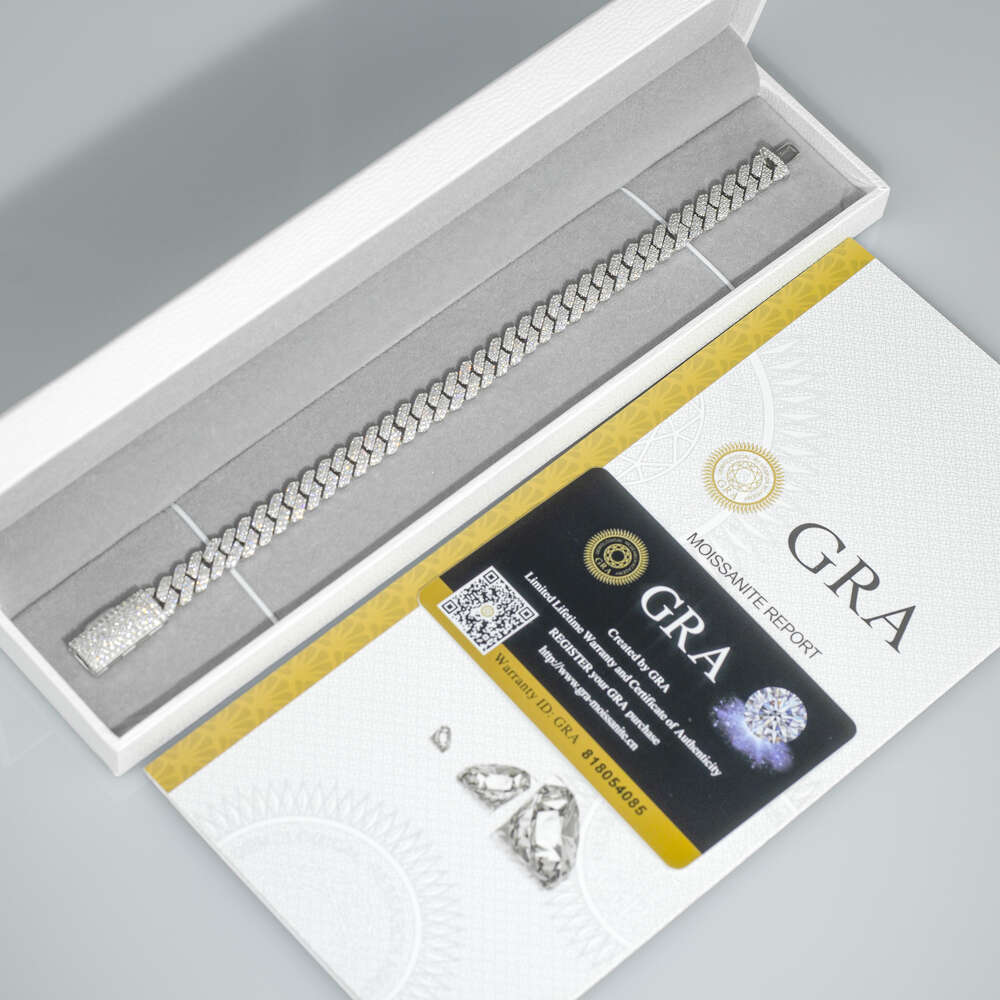 Custom Hip Hop Jewelry Diamond Necklace 18k Gold Plated 8mm 10mm d Color Vvs Moissanite Cuban Link Chain