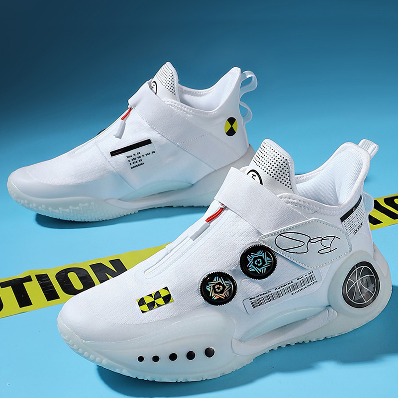 Super Cool Basketball Shoes Boy Quick Lacing Outdoor Sport Shoe Unisex Anti-Slippery Basketball Boots Men Women Gym Shoe