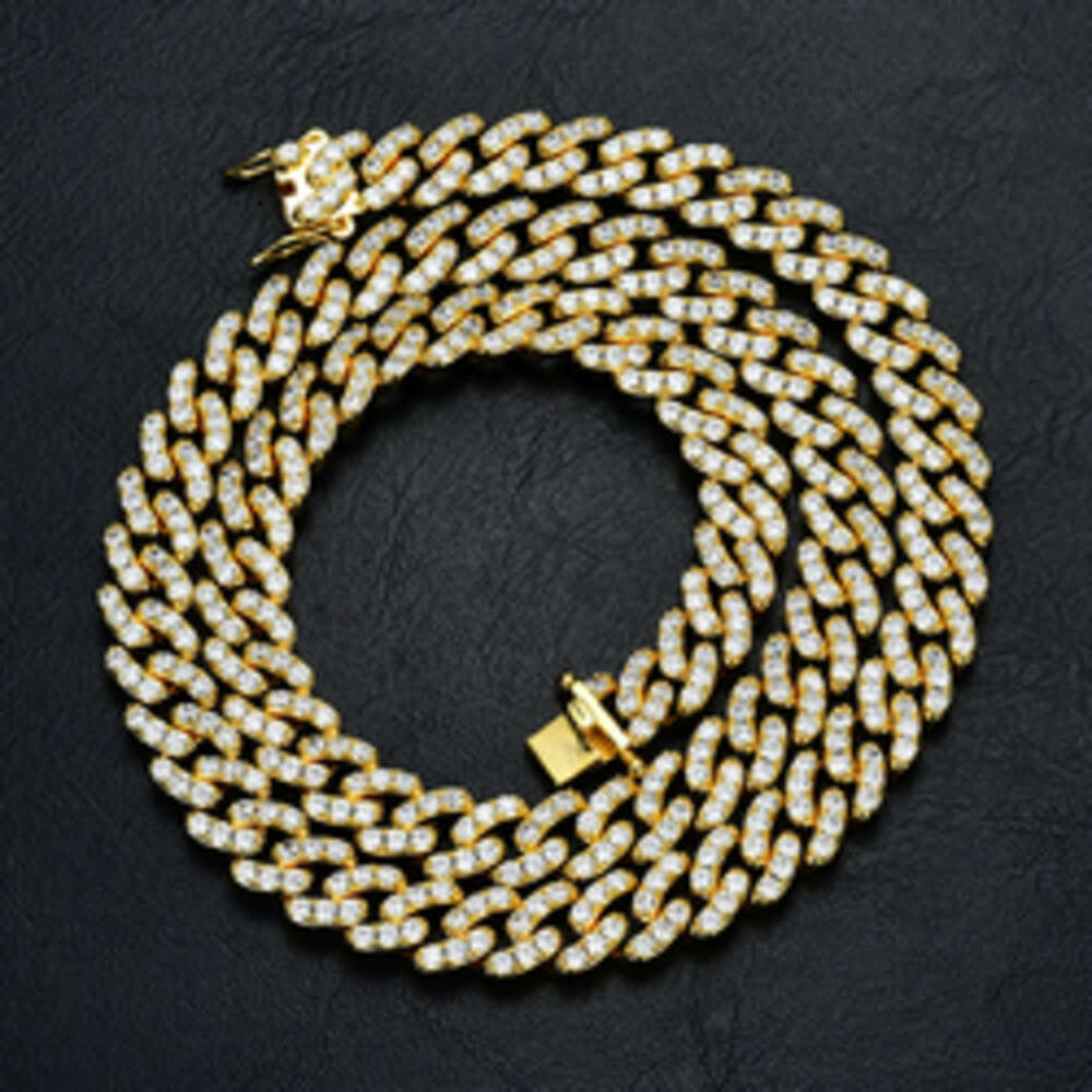 Jwy Fashion Hip Hop Brass Luxury Cuban Link Chain 8mm Iced Out Cuban Chain Necklace Jewelry
