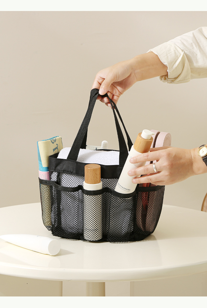 Designer Women's High end Beach Bag Large Capacity Mesh Retro Storage Bag Multi functional Travel Handheld Swimwear Hollow Storage Bag Wholesale