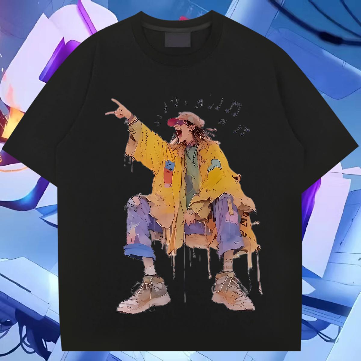 5A T-Shirts Daily Wear Crew Neck Cotton Breathable Men Tops Tees Classic Casual Custom Print Oversized Clothings