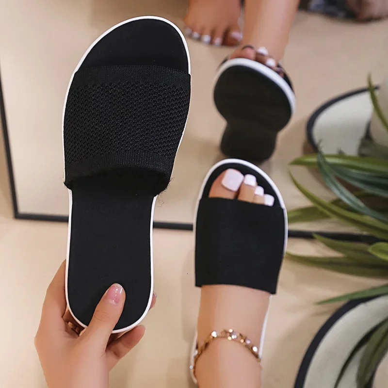 Summer Slippers Womens Shoes Womens Shoes Sandals Roman Flat Bottom Slippers Leisure Beach Indoor and Outdoor Sandals Womens Shoes 240611