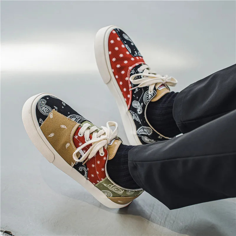 Color block Shoes Canvas Shoes Men Breathable Shoes Footwear Men Espadrilles Men Zapatillas Hombre Casual Erkek Chaussure 240611