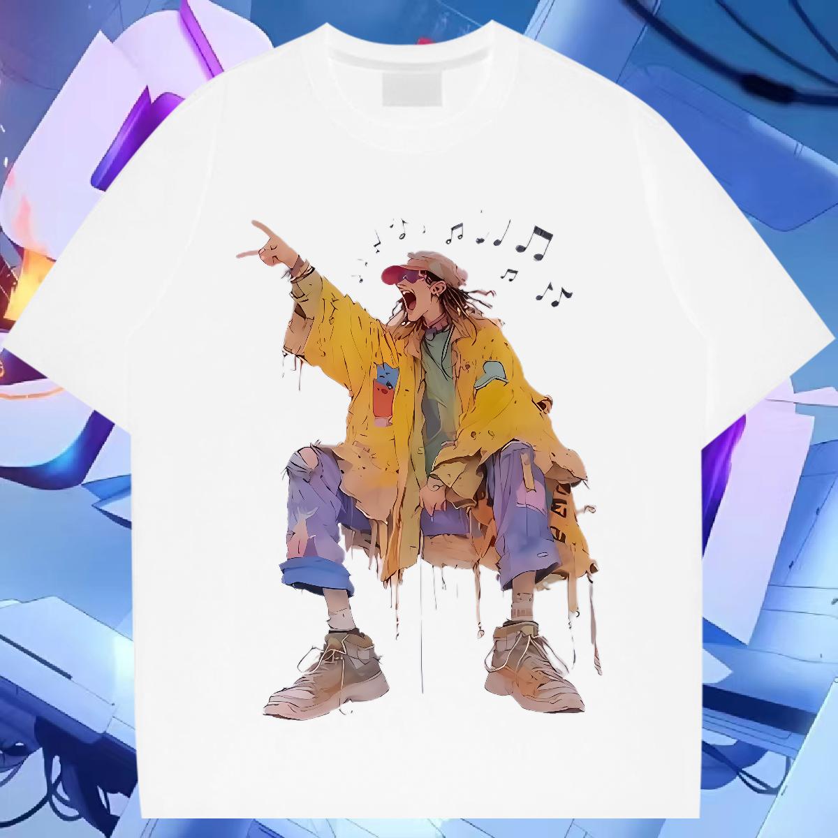 5A T-Shirts Daily Wear Crew Neck Cotton Breathable Men Tops Tees Classic Casual Custom Print Oversized Clothings