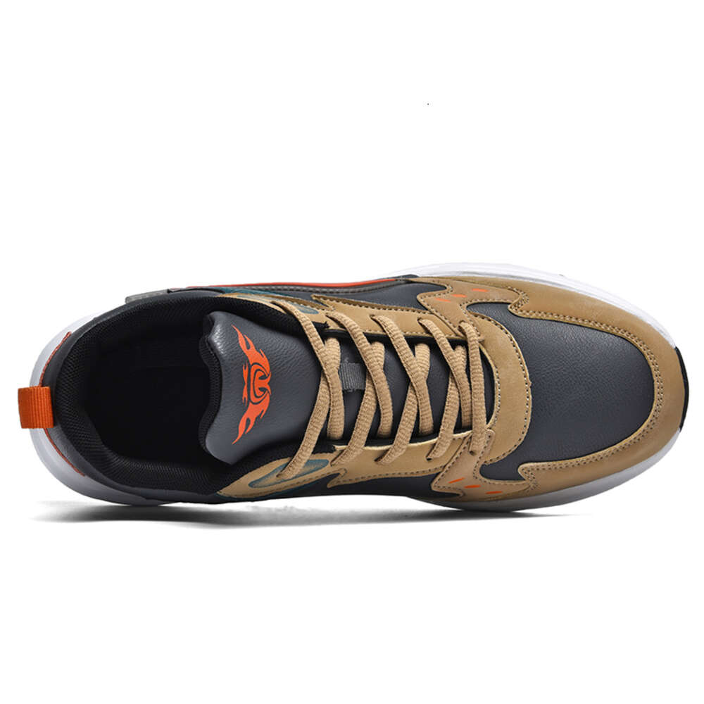 New design leather waterproof sneakers Light cushioned running factory custom shoes for men