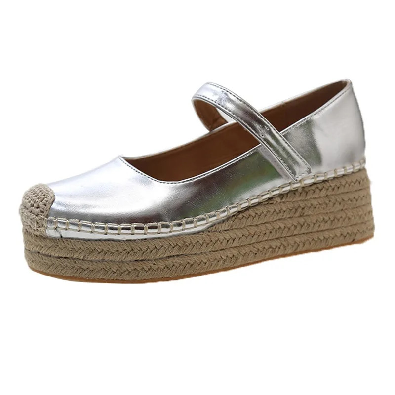 High Heels Womens Marie Jones Shoes Woven Wedge Platform Dress Party Shoes 2024 Spring Roman Sandals Pump Womens Zapatillas 240611