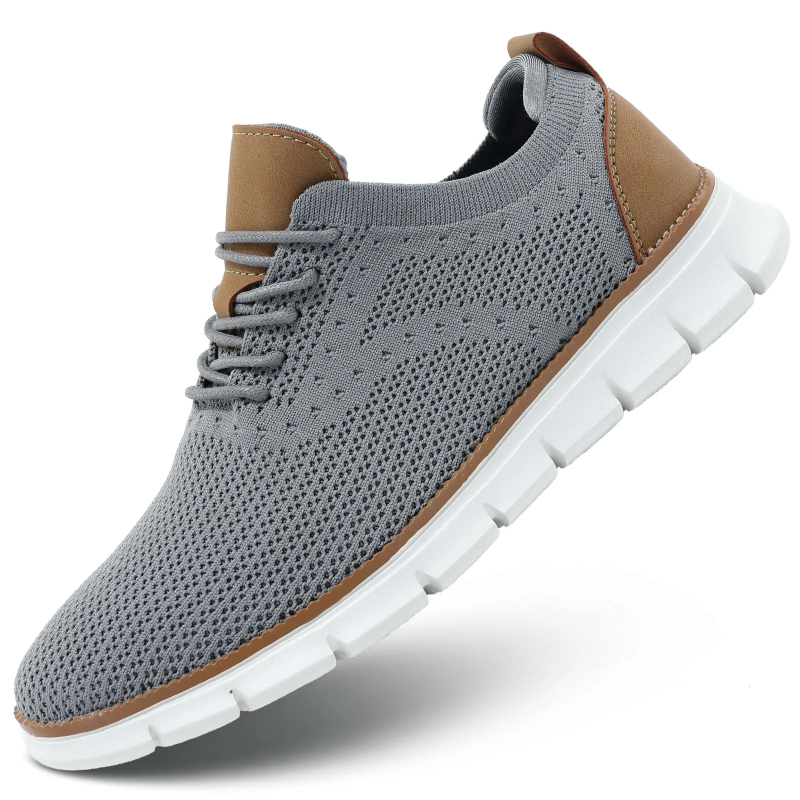Mens mesh casual sports shoes lightweight and breathable dress shoes comfortable walking Oxford shoes trainer 240611