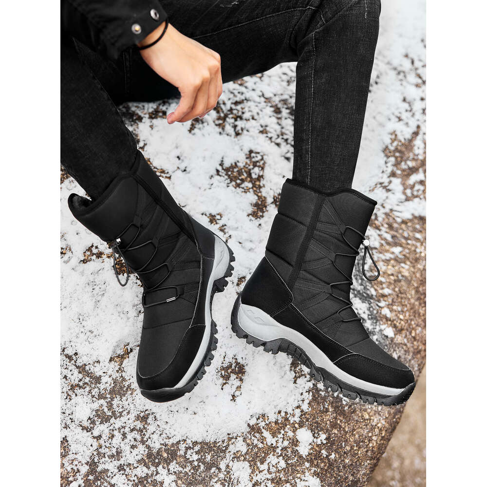 High top plus cotton fashion casual warm men's snow boots outdoor sneakers