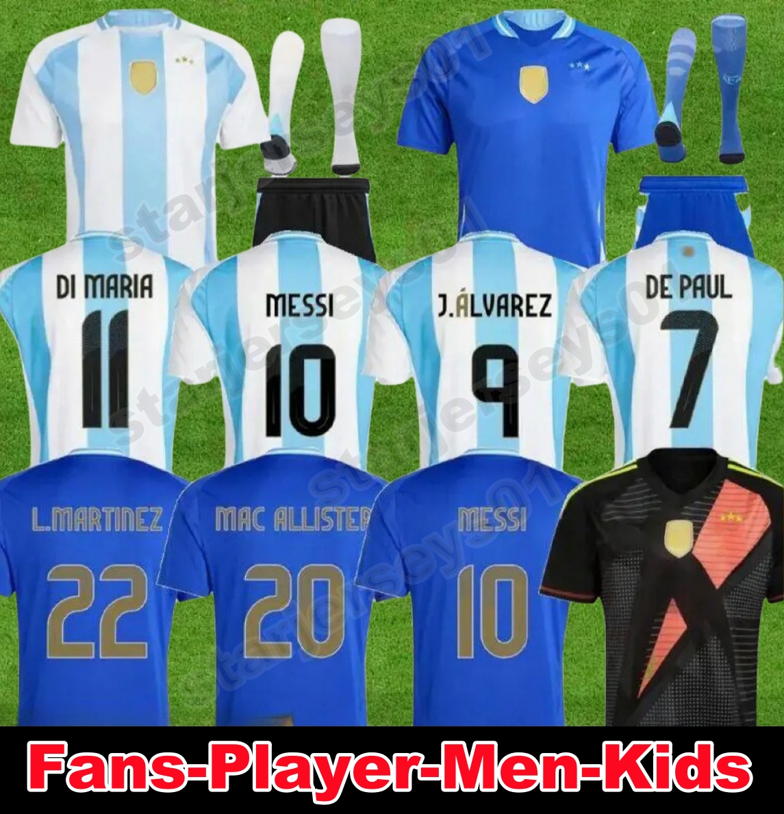 2024 Argentina Football Shirts 24 25 MESSIS Otamendi DE PAUL aRgENTIna National Team Copa DYBALA MARTINEZ KUN AGUERO Maradona Soccer Jersey 24 25 Men DI Maria Kids Kit