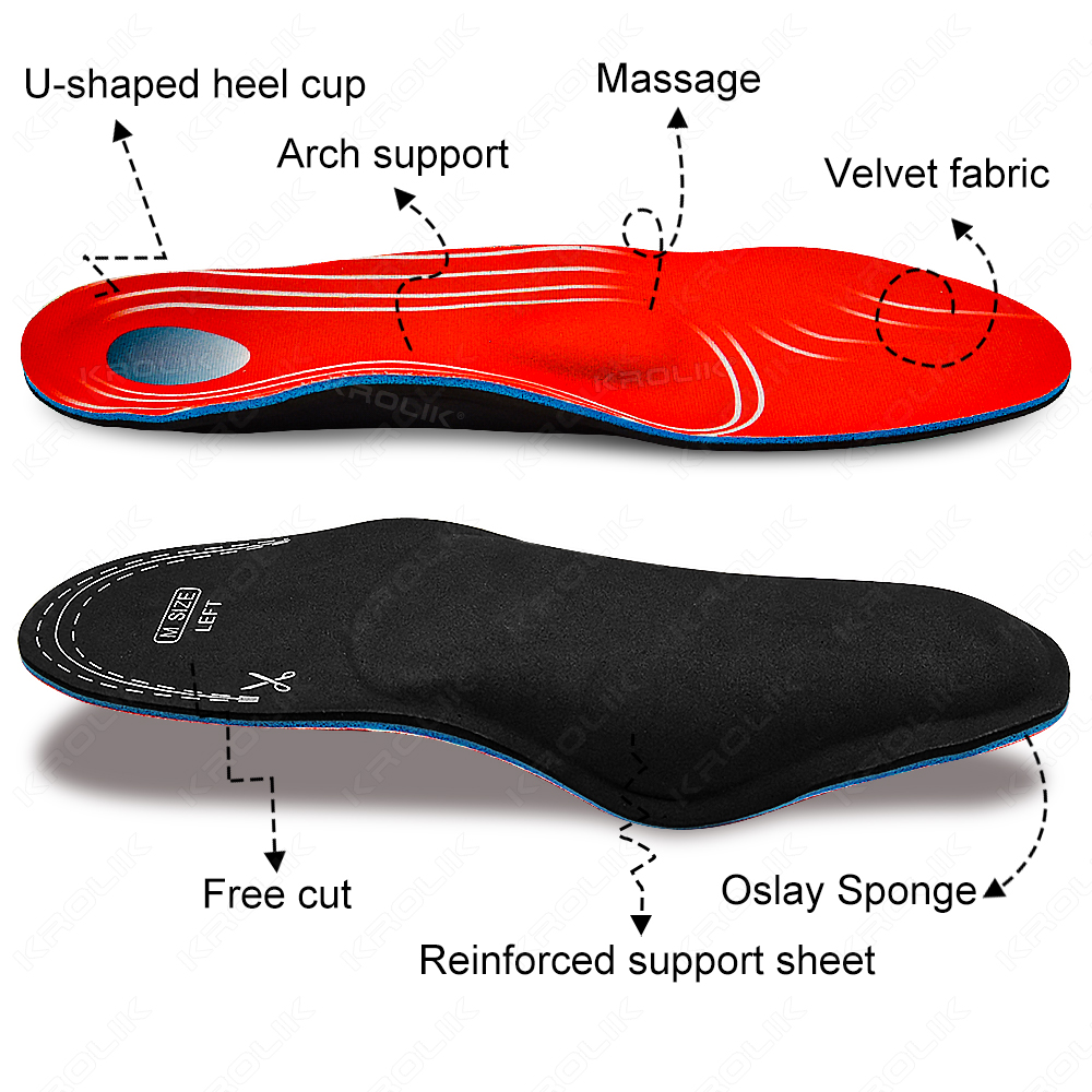VTHRA Orthotic Arch Support Inserts Best Flat Feet Insoles EVA Orthopedic Sole for High Heel Plantar Fasciitis Men Woman Cushion