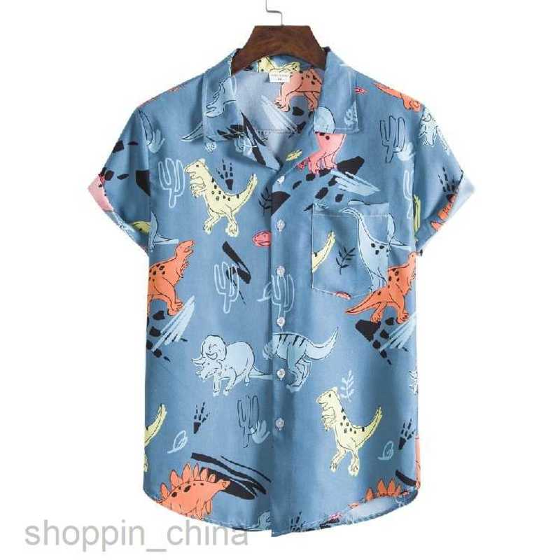 Men's Casual Shirts Men's shirt top new product male shirt size fashionable loose fitting suit collar casual floral shirt tops