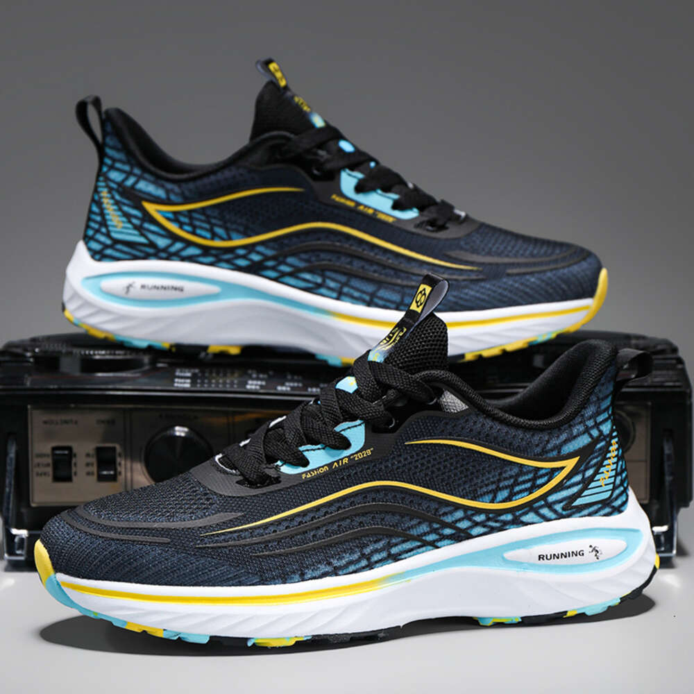 2024 New Mesh Sneakers Soft Bottom Lace up Men's Casual Breathable Non-slip Running Shoes
