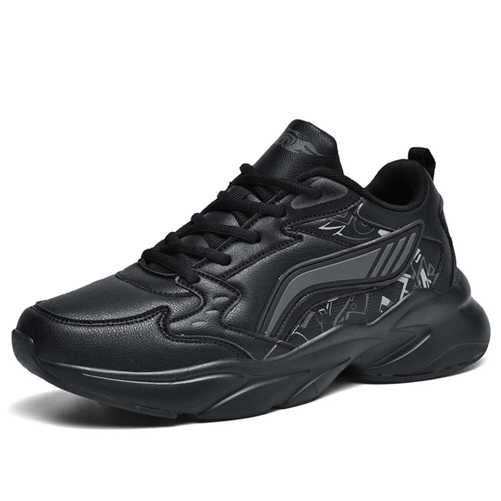 New design leather waterproof sneakers Light cushioned running factory custom shoes for men