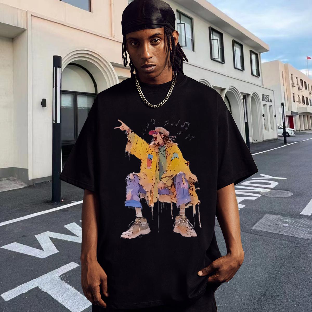 Designer Fashion Mens T Shirts Round Neck Short Sleeve High Street Hip Hop Mens Tshirts DIY Printed 5A Clothings