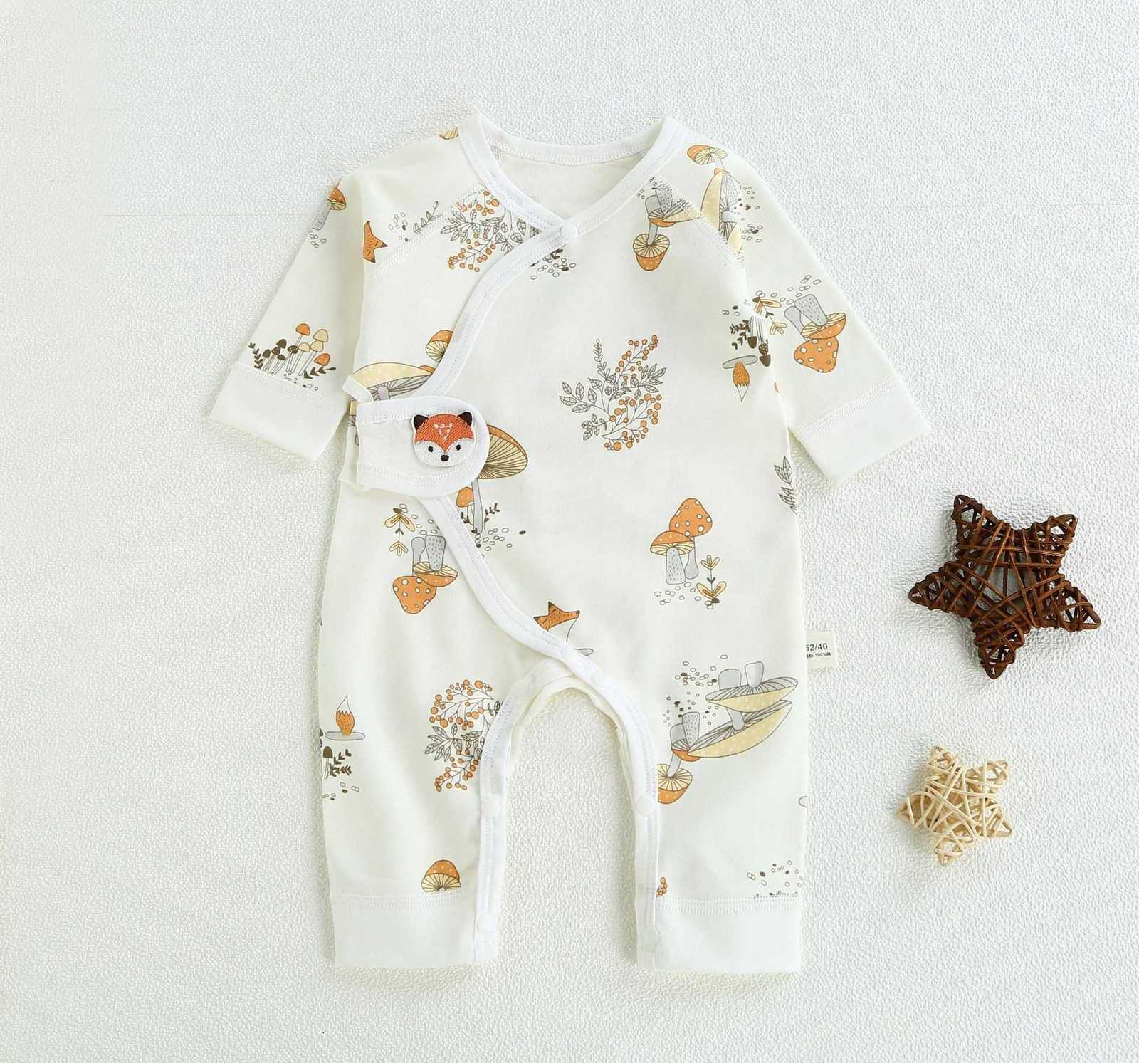 Baby Jumpsuits Rompers Newborn spring and autumn pure cotton long sleeved jumpsuit for baby outings monk clothing newborn baby boneless butterfly clot