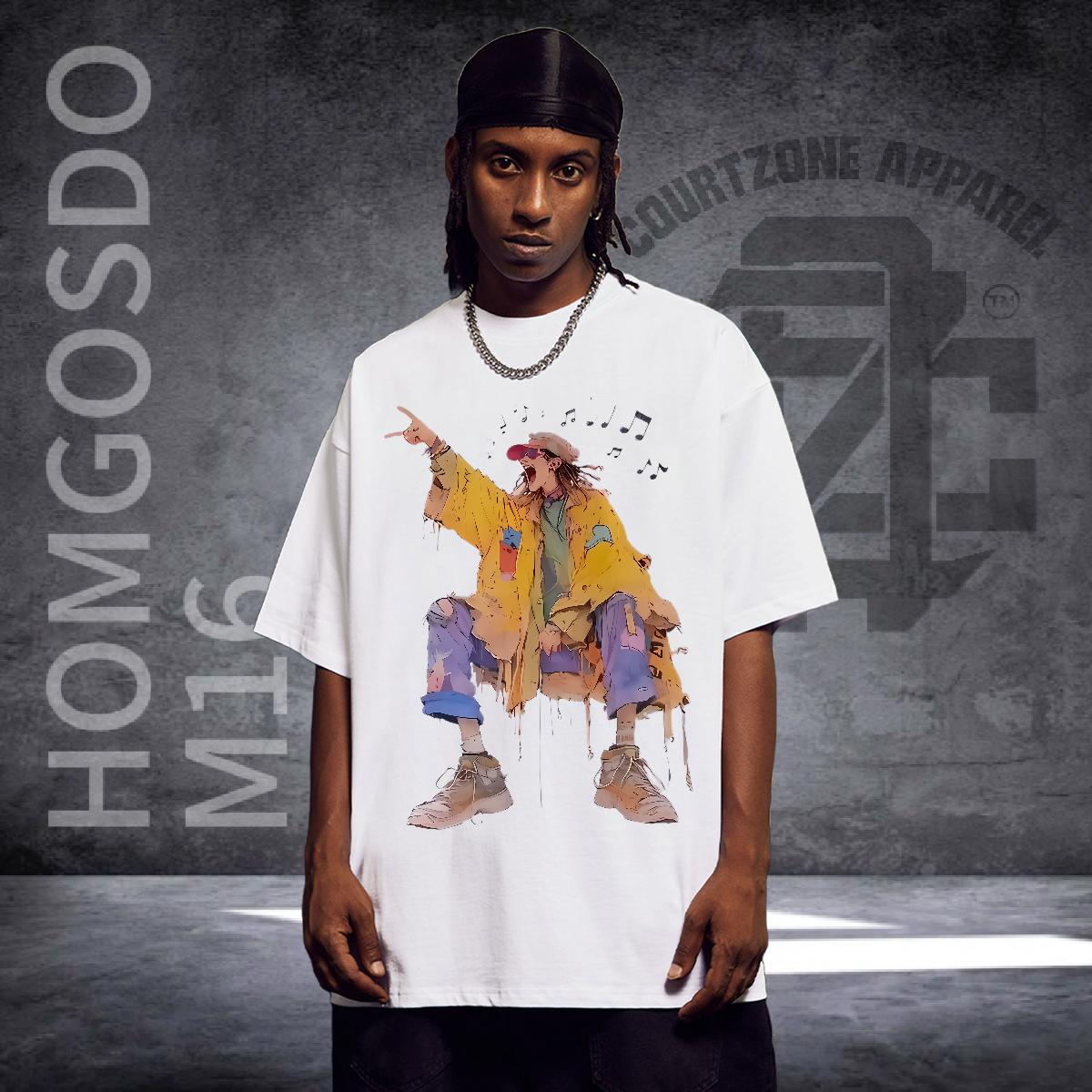 Popular Man T Shirts Anime Printing Street Breathable Crew Neck Cotton Men Tshirts Fashion Design DIY Tops