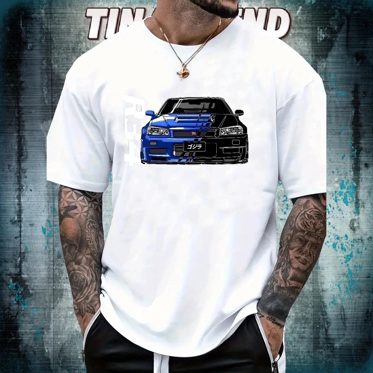Loose Men Clothes T-Shirt Cotton O Neck Short Sleeves Hip Hop T shirt Anime Fashion Clothings