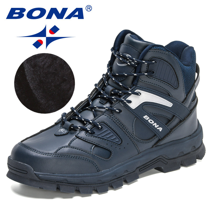 2023 Quality BONA New Designers Mountain Desert Climbing Shoes Men Ankle Plush Hiking Boots Man High Top Trekking Footwear New Manscuo E3a2 Scuo