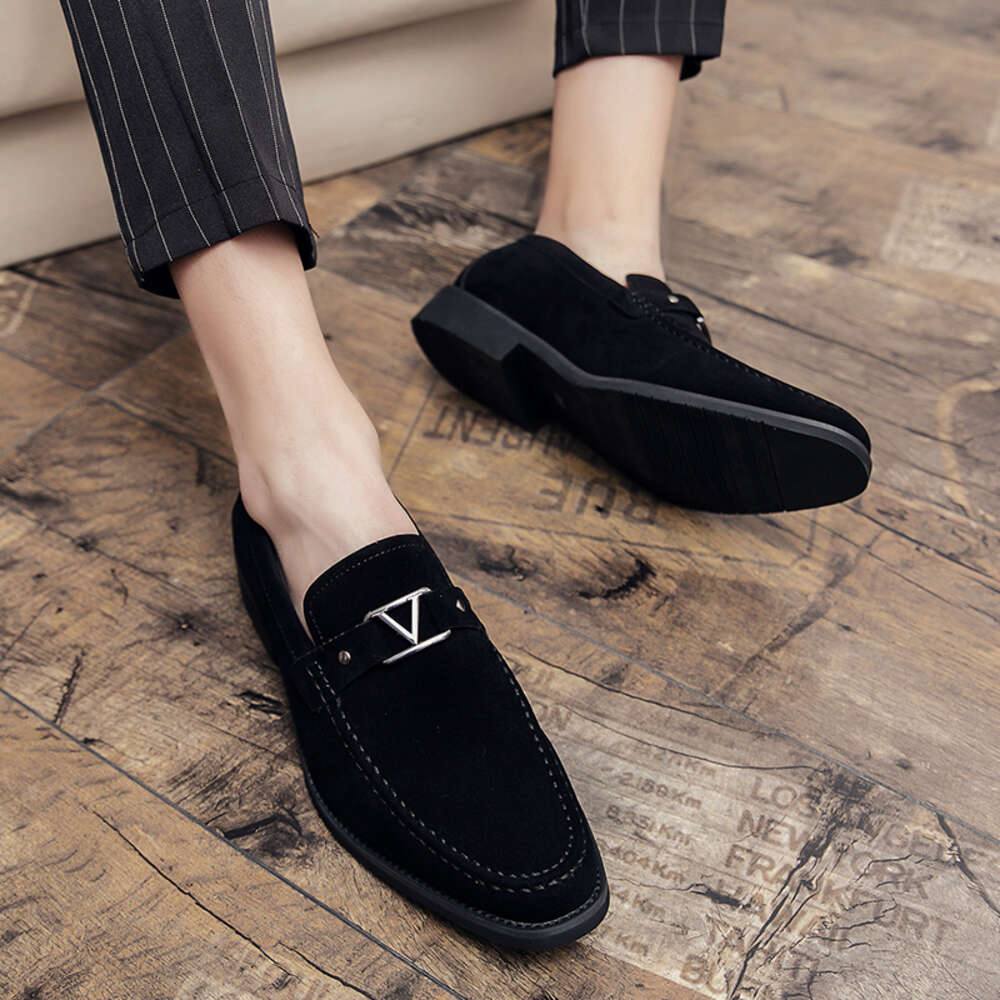 Men's Suede Loafers Breathable Slip-On Dress Shoes for Business Casual Driving Evening Wear