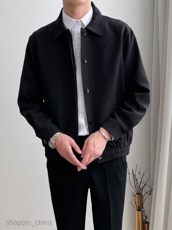 Men's Jackets Coats Spring and Autumn New Style Man Casual Apricot Collar Jacket Loose Fashion Short Silhouette Coat Top Men