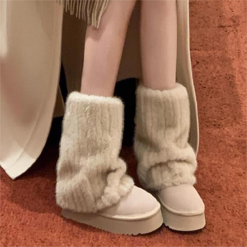 Platform Winter Women Shoes Keep Warm Mid-Calf Snow Boots Ladies Lace-up Comfortable New Quality Waterproof atos Mujer 5de3