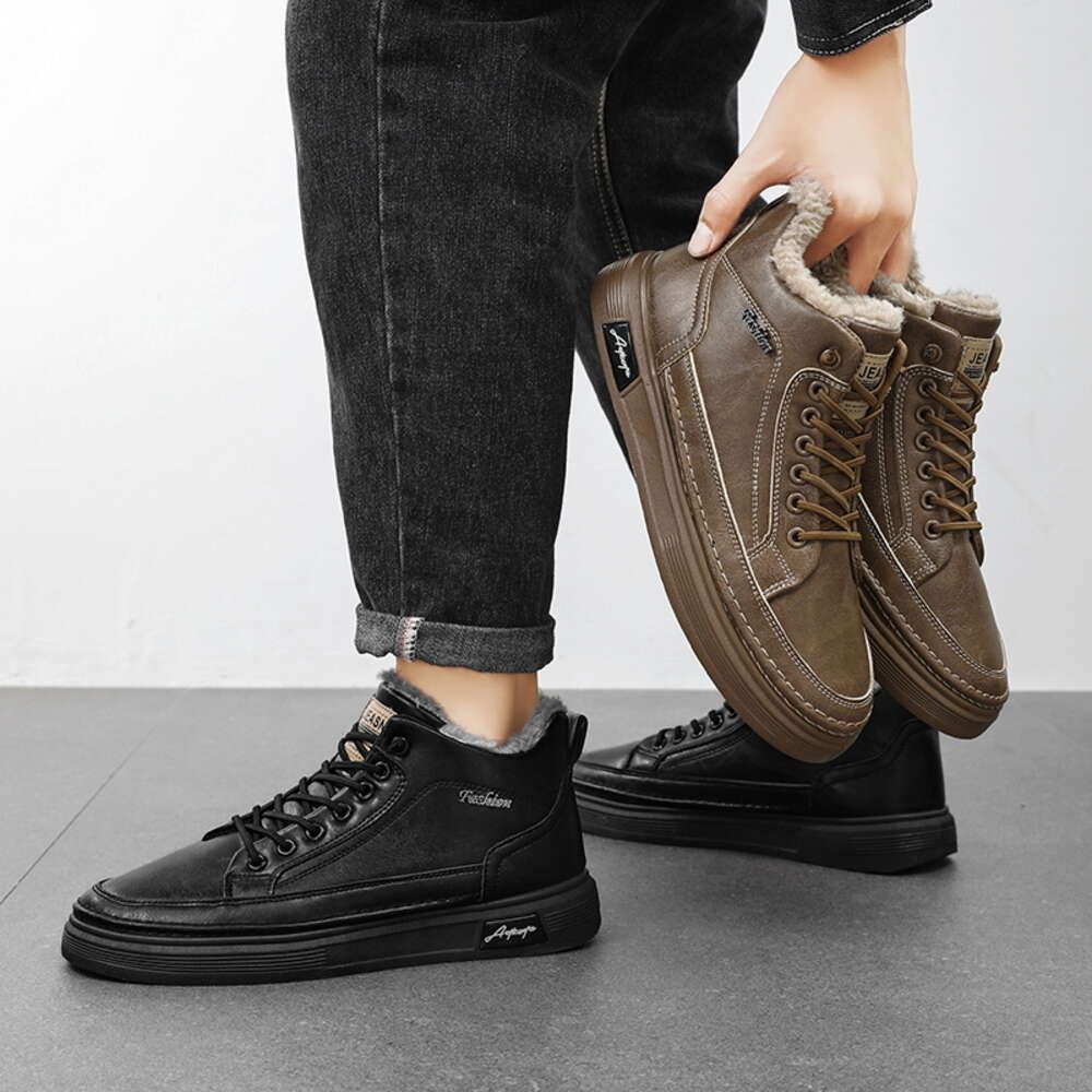 New fashion outdoor snow boots for men plus fleece non-slip sports winter warm men's casual shoes