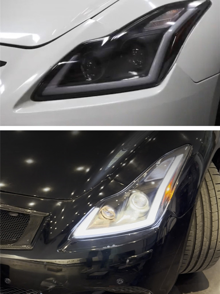 Car Light Assembly for Infiniti G25 G35 G37 LED Headlight 2006-2012 Q60 Angel Eye Front Lamp DRL Signal Lights