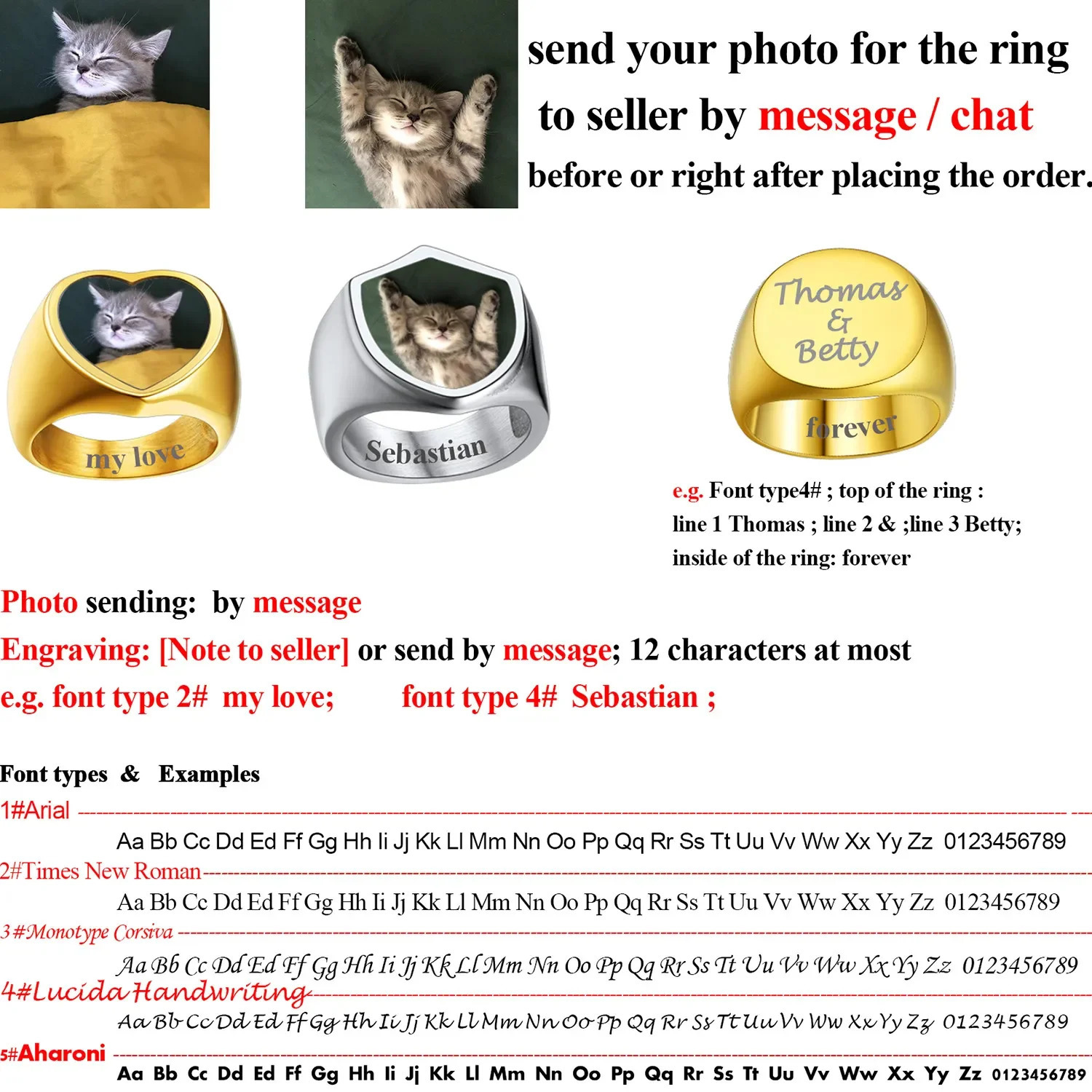 U7 Personalized Signet Ring for Men Stainless Steel Family Po Name Laser Engrave Customized Square Round Heart Ring Size 7-14 240530